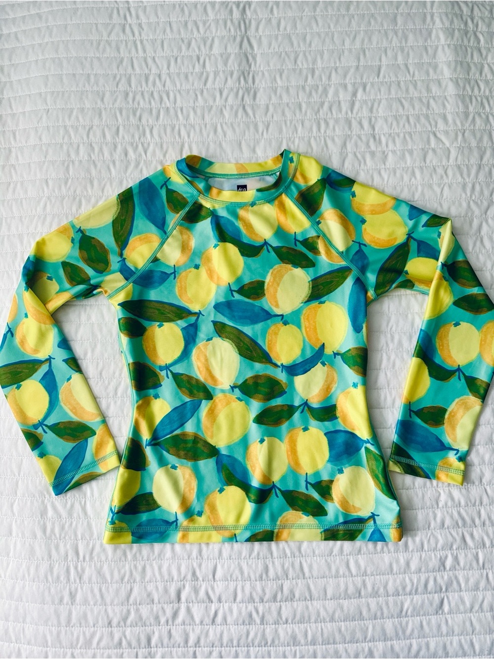 Tea Collection Lemon Print UPF 40+ Rashguard